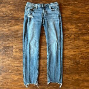 Lucky Brand Frayed Hem Ankle Jeans - Size 6 / 28